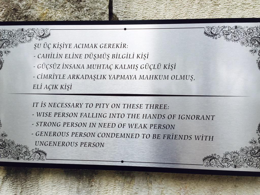 VictorSeghers's tweet photo. A wise lesson from a cemetery in Istanbul https://t.co/TJhnZPJpIg