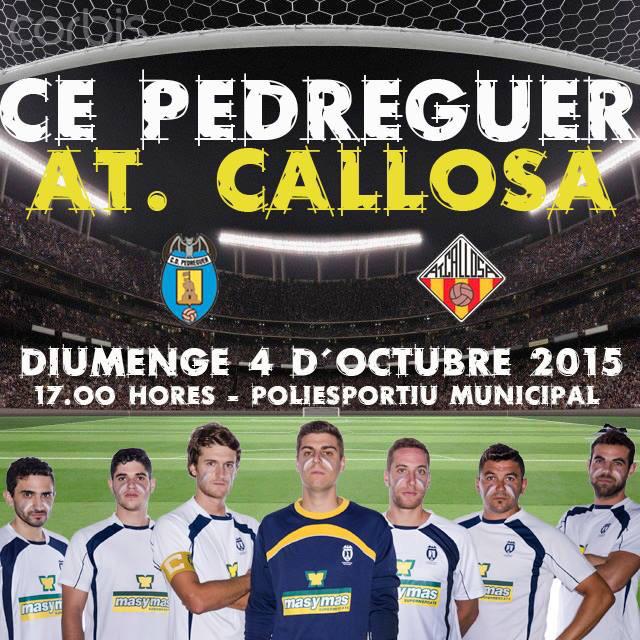 CEPedreguer's tweet photo. DIUMENGE 5 D'OCTUBRE DE 2015
17.00 HORES
CE PEDREGUER vs AT. CALLOSA https://t.co/PQD7ogliwd