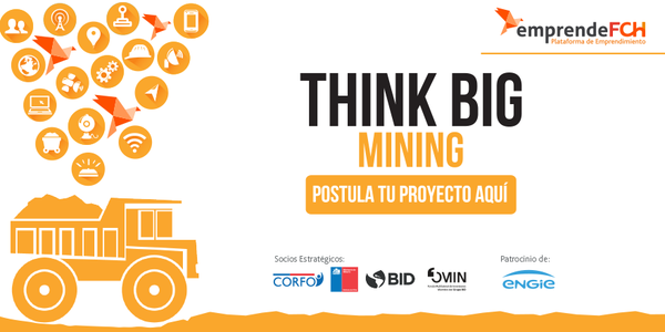fundacionchile's tweet image. ¿Tu #emprendimiento resuelve o mejora los desafíos de la minería? Postula a Think Big Mining goo.gl/p96OZo