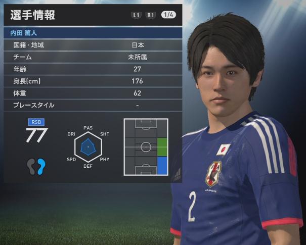 ぷあたん Fifa老害 タツロナ信者 元uefa公認 ウイイレ ウイイレ16 内田篤人のフェイス Pes16 Atsuto Uchida ウイイレ16 内田篤人 T Co Ukgewpp13m