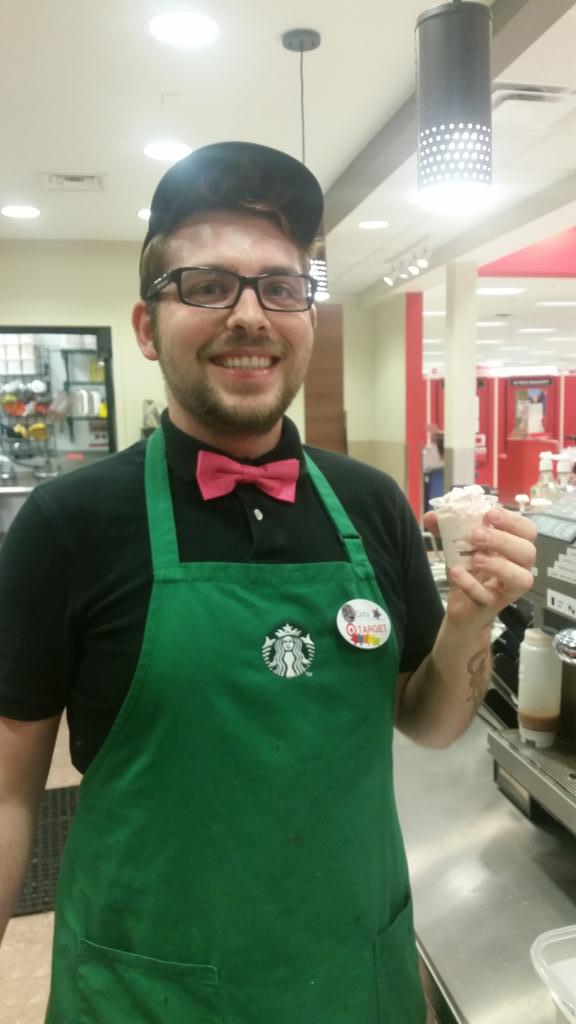 #starbucks TL Cody wearing his #pink &amp; pink whip 4 #breastcancerawareness month #t0613 <a href="/1artimusprime/">Arthur Patten</a> <a href="/April_Dever/">April Dever</a>