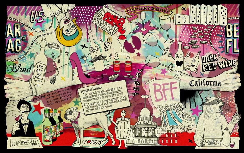 teamoenographic's tweet photo. Great #Illustration work from @bertoneeduardo for @bearflagwine http://t.co/ocgDvMNuAP #wine #graphicdesign http://t.co/29ul0kAdQV