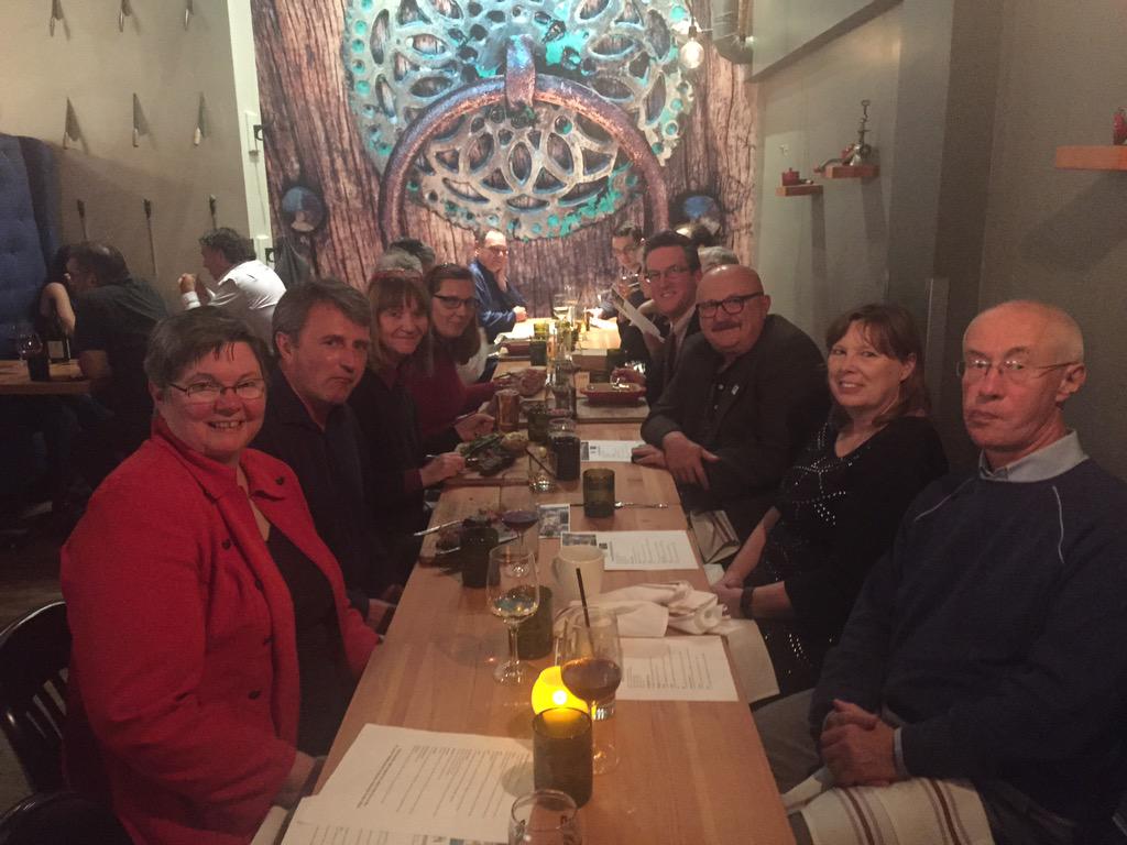 STEMfestival's tweet photo. WorldSafety Forum networking dinner underway at Ayden Kitchen and Bar #STEMfest2015 #stem #visityxe http://t.co/ll3mqmzxfi