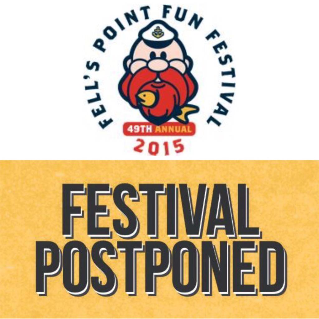 Sad <a href="/fellspointfest/">Fell’s Point Fun Fest</a> is postponed, but if you're local and Joaquin doesn't get too cray, come hang with us this wknd!