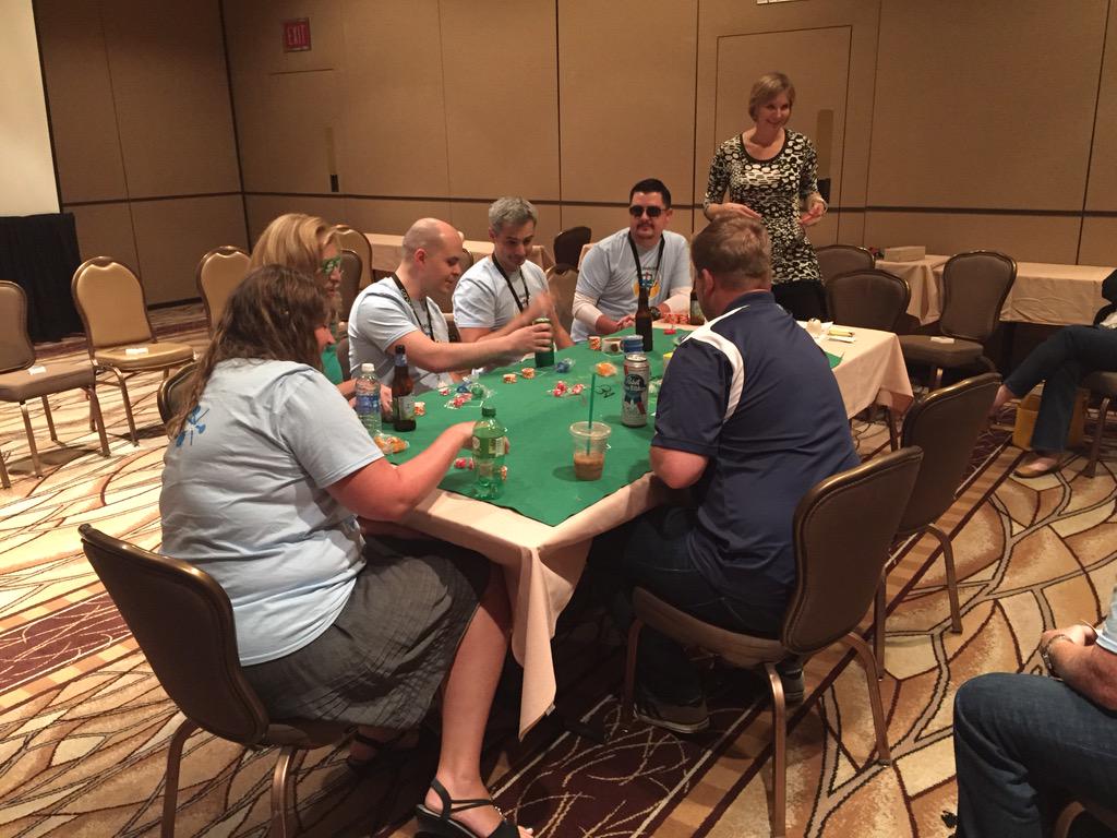 curtmoss's tweet photo. Coolest session ever at the @WebLink #wlsummit  PM Poker! http://t.co/5wuZzICBeI