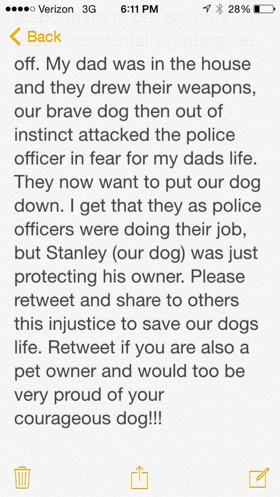 kimboslice912's tweet photo. Please read, retweet and share to save my dog http://t.co/78SKsM7yqL