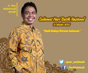 Nur_Mahmudi's tweet photo. Selamat Hari Batik Nasional, 2 Oktober 2015. Batik Budaya Warisan Indonesia. http://t.co/P1w5GC4TPE