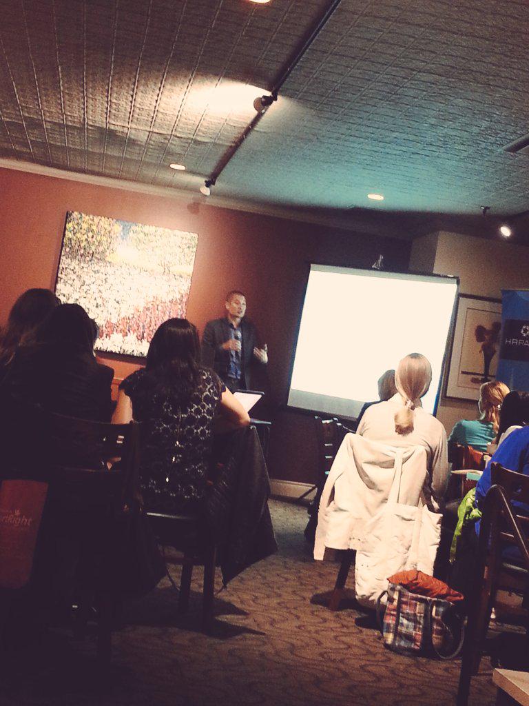 HRPATO's tweet photo. Graham Sogawa changing perspective on how we sell ourseleves! @CareerEdgeOrg #TOConnects #HRPATO http://t.co/ID5Lbl28Mm