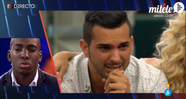 ghoficial's tweet photo. Muti se despide con Suso y Sofía visiblemente emocionados. #Gala4GH16 http://t.co/VmERL8Nn46