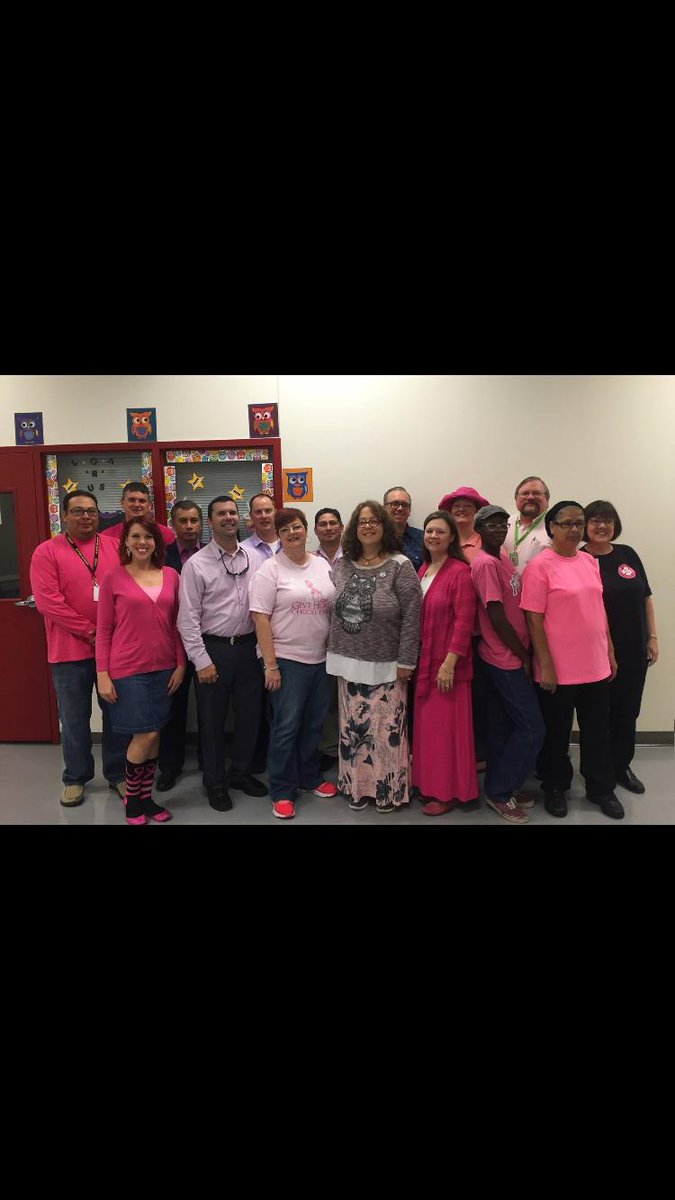 Live Oak Academy Representing Pink for breast cancer awareness. Best staff in the universe! #stillundefeated