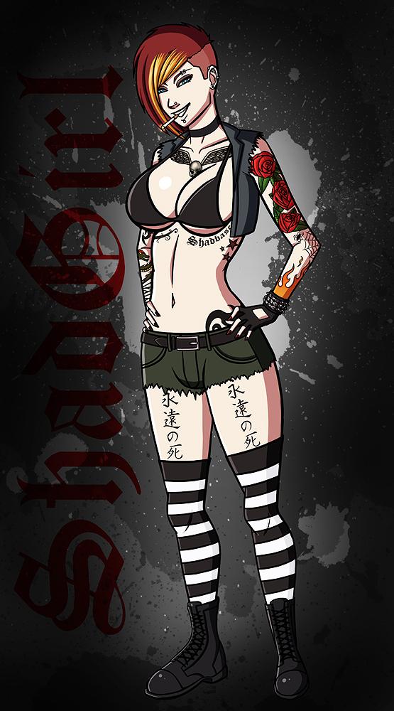 An old drawing I made for @Shadbase when he was having the Shadgirl redesig...