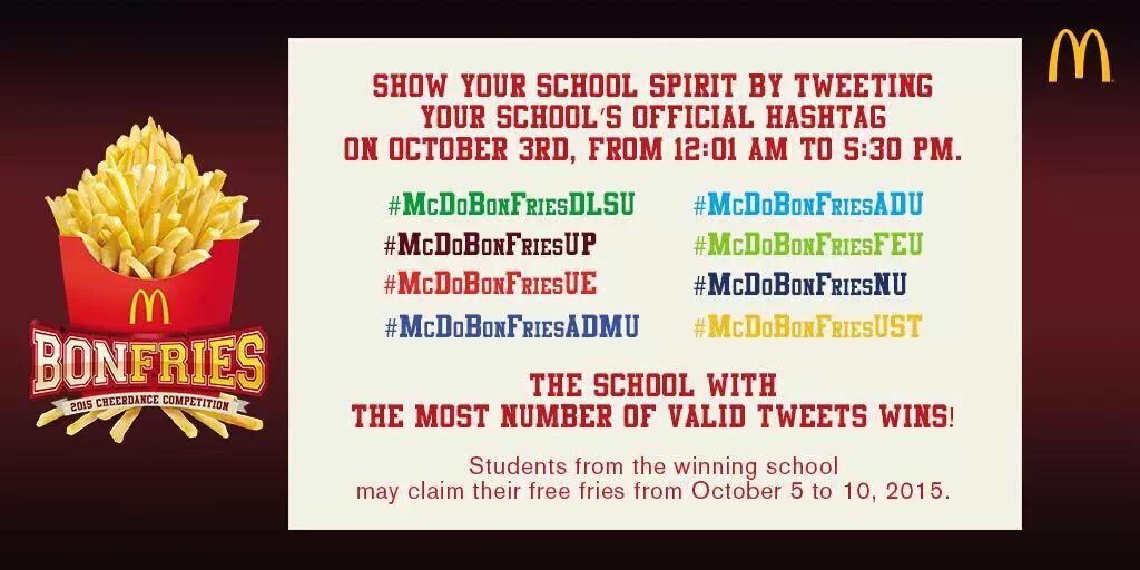 UERWbasketball's tweet image. You know what to do warriors! 🍟 #McDoBonFriesUE