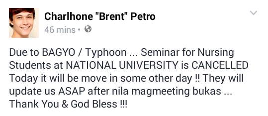 Real_CharlhoneP's tweet photo. CANCELLED po yung show mamaya. http://t.co/qodr1HzbFr