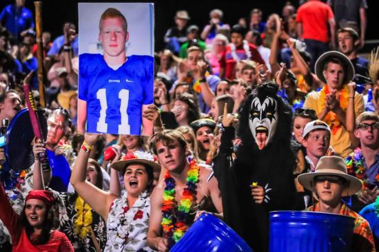 LCHS_Cheer1's tweet photo. Can we just brag on how amazing our student section is? Bring that love to Shelbyvillle tomorrow night @ 7!! #RedOut http://t.co/yu4gM3rgZs