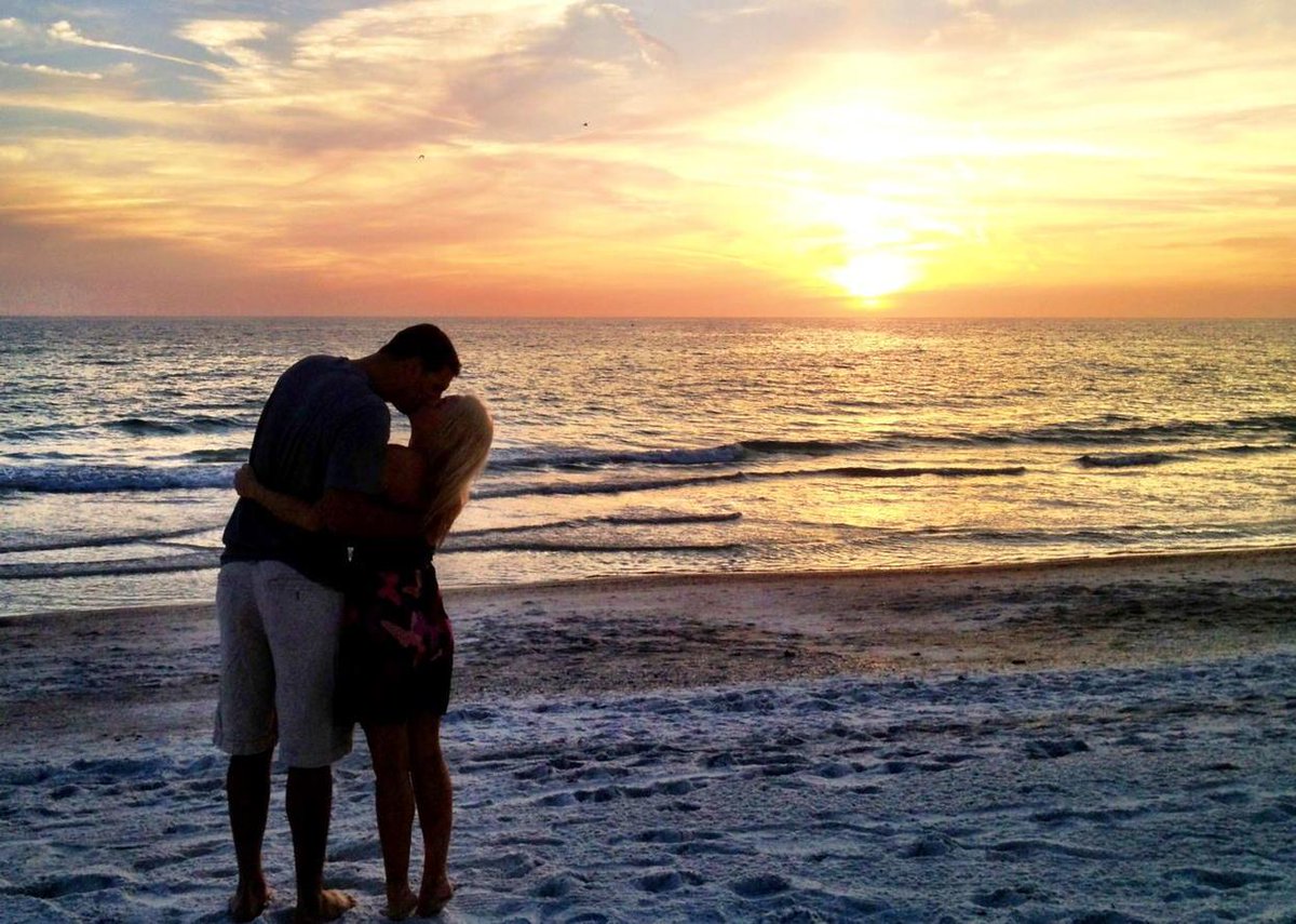 kimberlymshaw's tweet image. #tbt #legendsoflove #beachkiss #myfavorite #fiance #love @markhucko @SandalsResorts @WeddingMoons