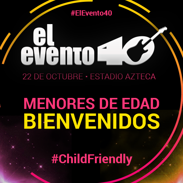 los40mx's tweet photo. ¡Recuerda! TODAS las edades son bienvenidas a vivir la experiencia de #ElEvento40 GANA AHORA: http://t.co/byQUoYV9VO http://t.co/KBoCuikmPu