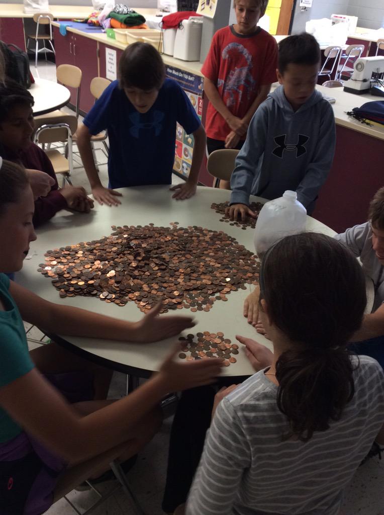 This is what almost 6,000 pennies looks like. My Colt a Time did a great job supporting H2O for Life this week.