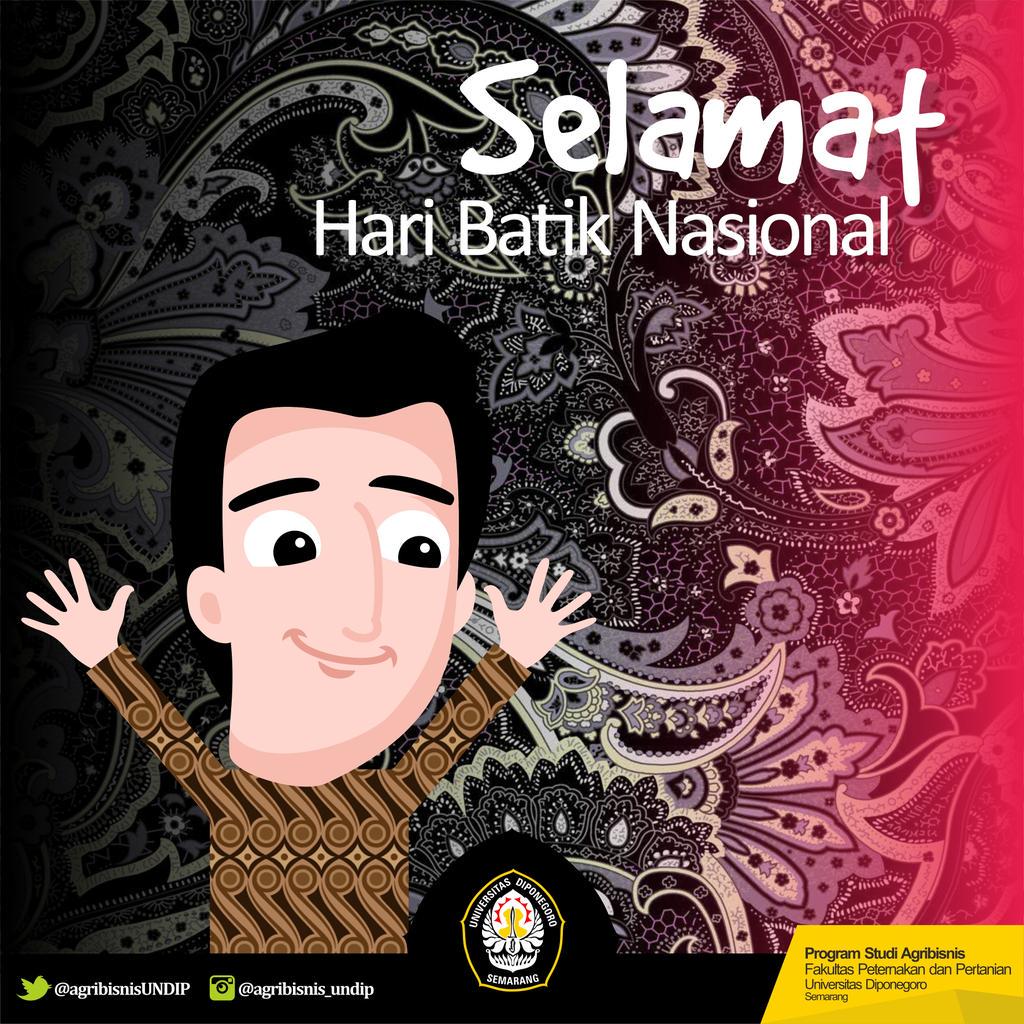 Selamat Hari Batik Nasional. Yuk pakai batik☺ #HariBatikNasional