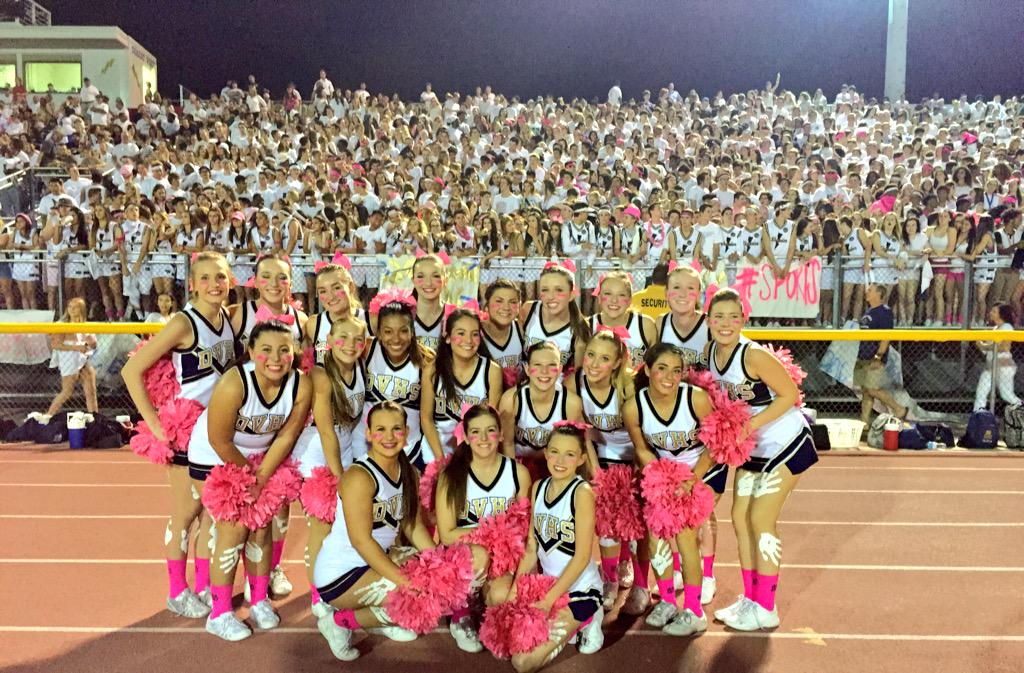 CHEERDV's tweet photo. BLINDED BY THE WHITE-OUT! Way to go DV STUDENT SECTION!! #toolegit http://t.co/IqIhSriuvy