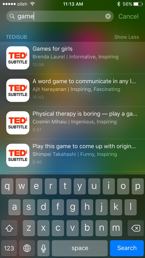 TEDiSUB 5.7 is now available! - Supports spotlight search, handoff, mark as watched. 
appsto.re/kr/KDmLy.i