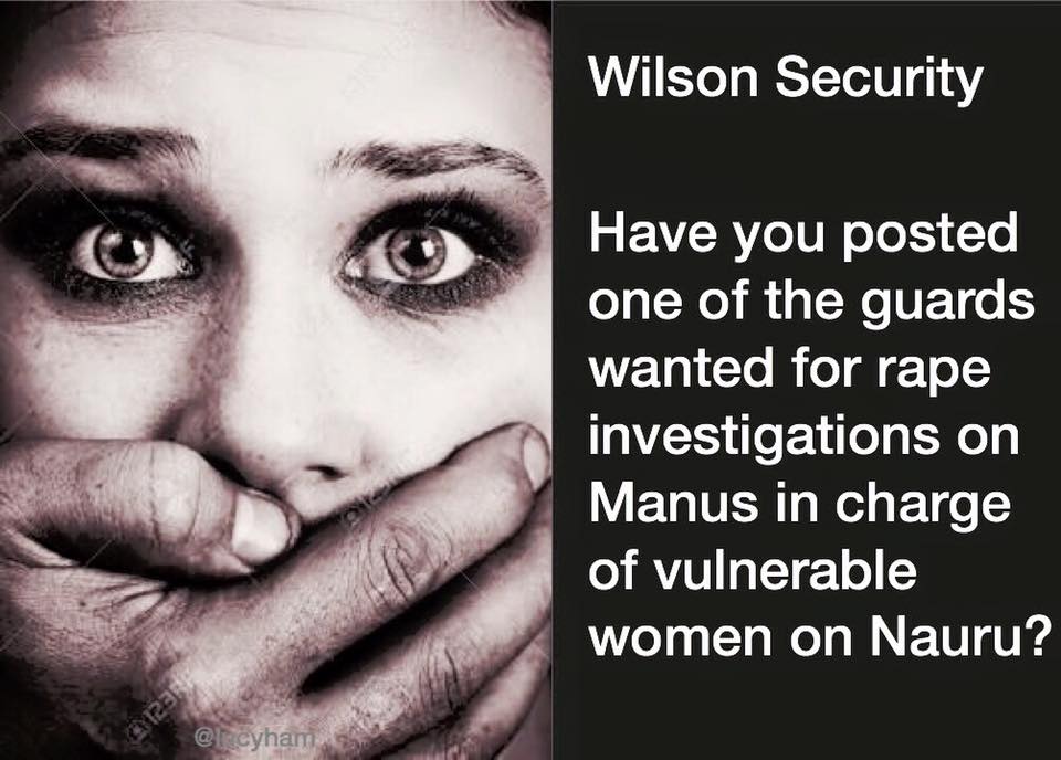 Maintenonmadame's tweet image. #WilsonSecurity Please let Oz taxpayers know what is happening.
#rape #Nauru #asylumseekers