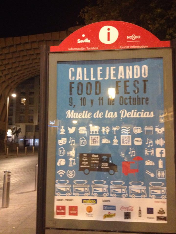 CALLEJEANDOFF's tweet photo. Ya colocados los MUPIS en Sevilla #callejeandoFFEST 9, 10 y 11 de Octubre en Muelle de las Delicias @Flamencakitchen http://t.co/Jpg6M4cVDI