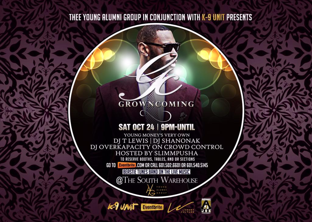 10/24/15 GROWNCOMING!!! Mark your calendar