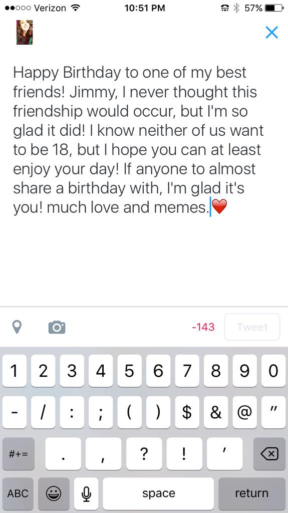 HAPPY BIRTHDAY JIMMY (James O\meme) aka fammy!!!    