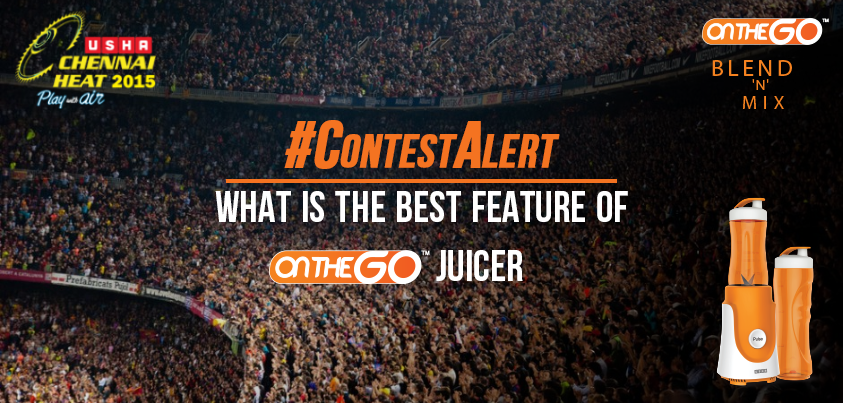 UshaIntl's tweet image. #ContestAleart: What do you think is the best feature of the On the Go Juicer? Participate &amp;amp; win goodies #UshaCH2015
