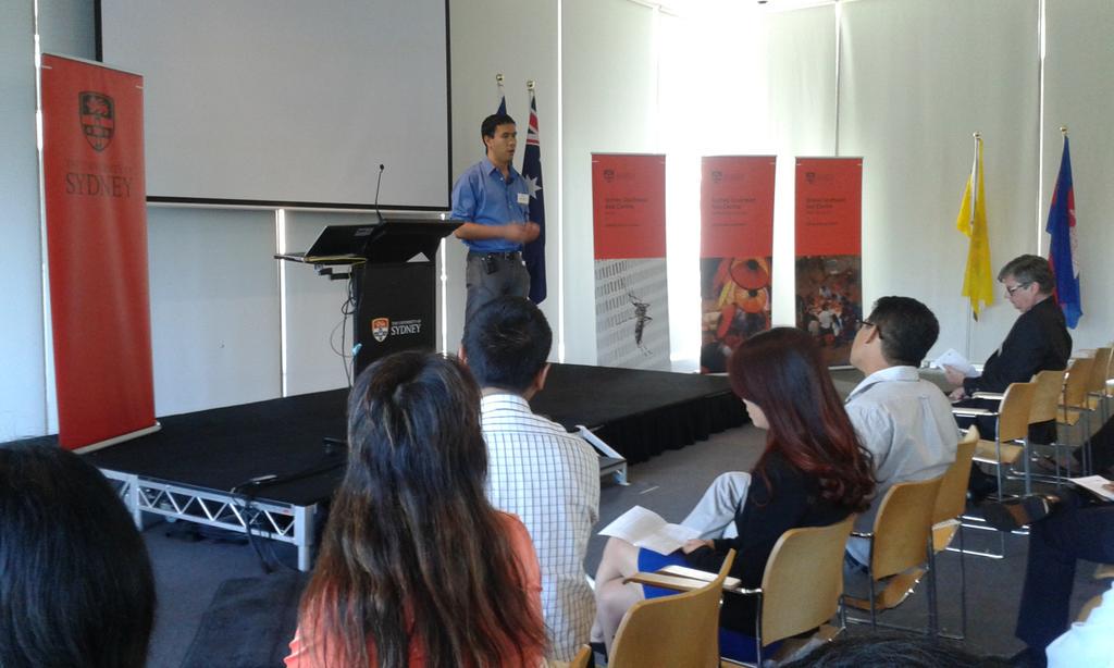 seacsydney's tweet photo. Our talented postgraduate students taking the stage in #3MT final at #ASEANForum15 @Sydney_Uni http://t.co/5VxOR9CO4P