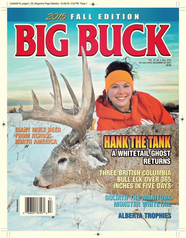 AmberClosson's tweet photo. So EXCITED to be the #Fall2015 @bigbuckmagazine #covergirl !!! #hunting #whitetail #Saskatchewan http://t.co/psgCS5zoSR
