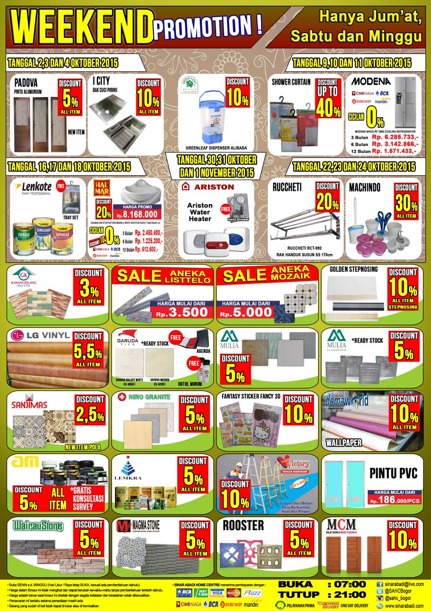 SAHCBogor's tweet photo. Lets check #SHOCKTOBERRR
Hematnya Superrr||Untungnya Hyperrr
#catalog #promotion #HotDeal #Member #disc #SpesialPrice http://t.co/6nu46E5FXf
