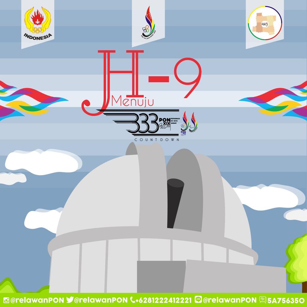 RadioMerahPutih's tweet photo. Selamat siang. 9hari jelang countdown PON Jabar 2016 @ Gedung Sate, Bandung. http://t.co/JhIj5ogQGB
