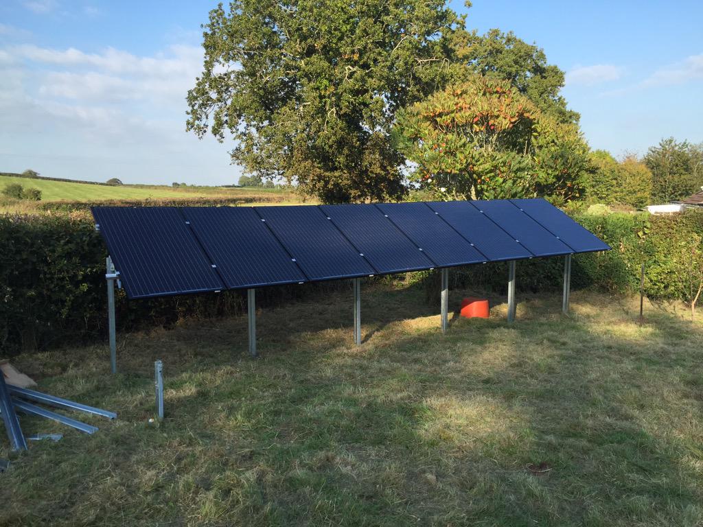 Halfway through a 4kw ground mount PV array with Atlantic renewable energy