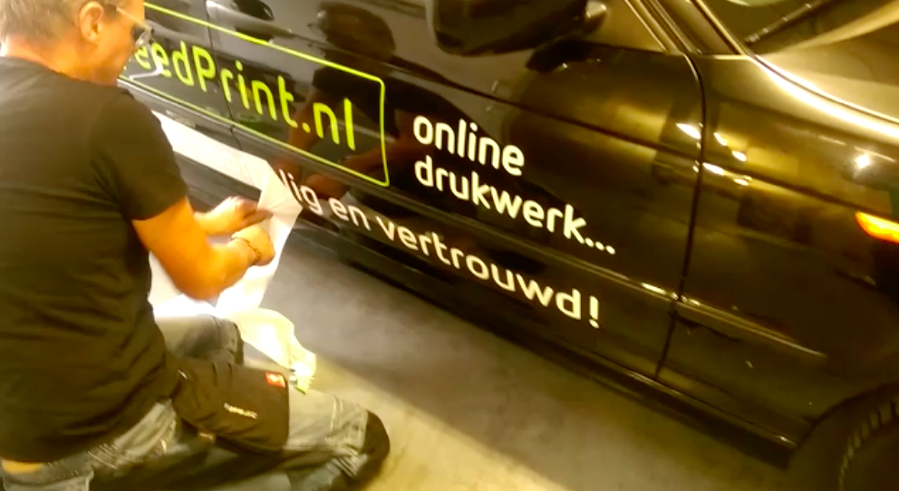 Station Drukwerk bestickert ook voertuigen. Hier de eerste van <a href="/SpeedprintNL/">SpeedprintNL</a> , uitgevoerd door Sticker Restyle Sassem