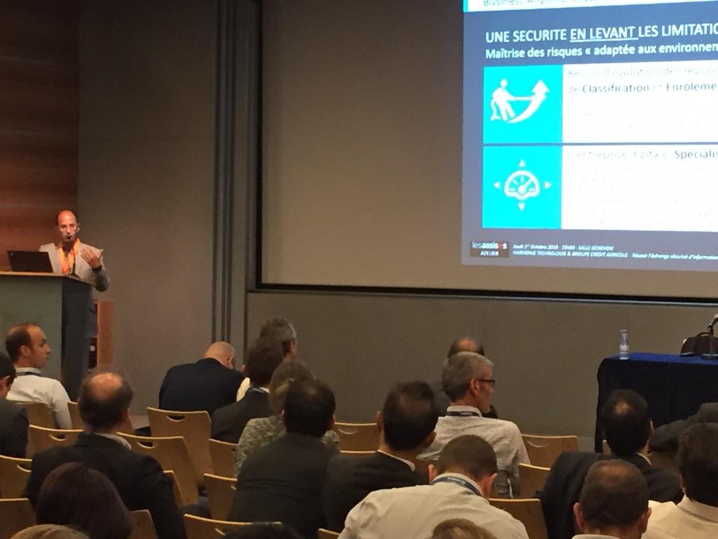 HarmonieSSI's tweet photo. @Les_Assises Atelier Harmonie hier sur le partage sécurisé d'information sensible dans le Cloud #Assises2015 stand133 http://t.co/2RwpXZylR3