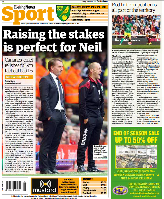 EveningNews's tweet image. Good morning! Here are today's front + back pages, a roaring success for @GoGoDragons2015 plus the latest from #NCFC