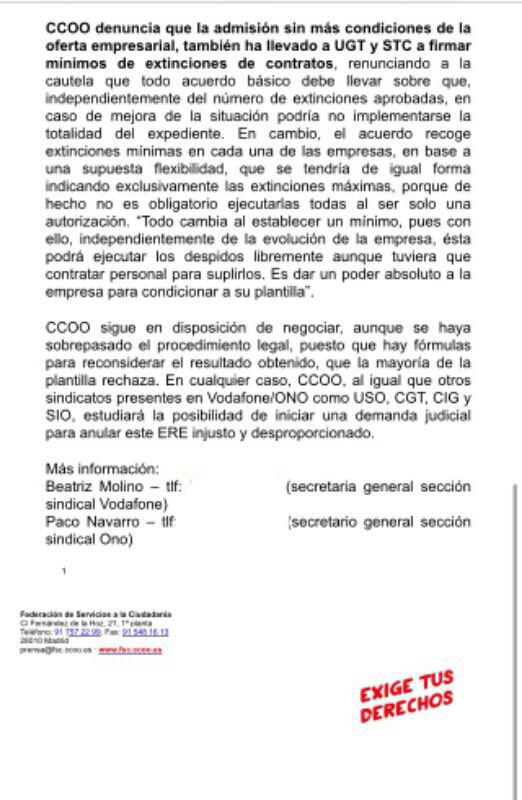 ccoo_vf_ono's tweet photo. El ERE d @vodafone_es permitr despedir a victimas de violencia d genero y a personas discapacitadas
#EREvodafoneNULO✊ http://t.co/Z3TrxNmUNF