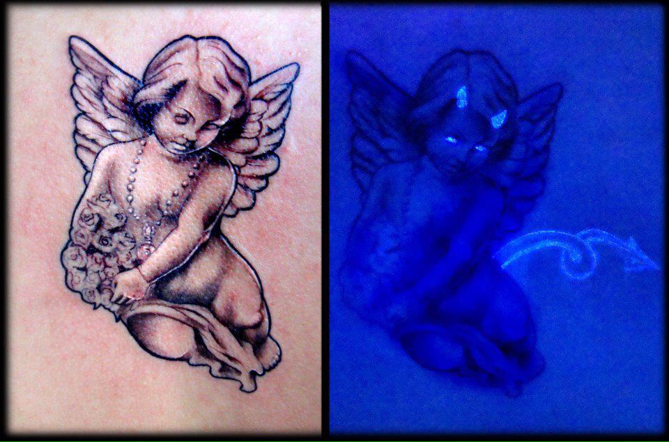 bodymodsbrum's tweet photo. #iwantatattoo #BODYMODS #glowinthedark #tattoo http://t.co/ADR6VgpJHl