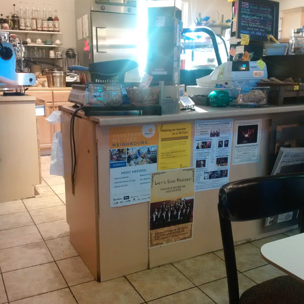richardhepditch's tweet photo. We saw this @FoodBankWatReg poster in @KWAwesome @ the @AromaCafe77 while hanging out @UpTownWaterloo #supercommunity http://t.co/uYhCSCCeGd