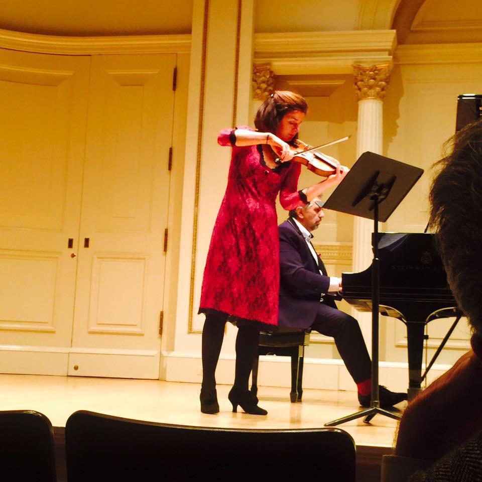 A moment at Carnegie Hall. Zoe Black and Joe Chindamo performing The New Goldberg Variations