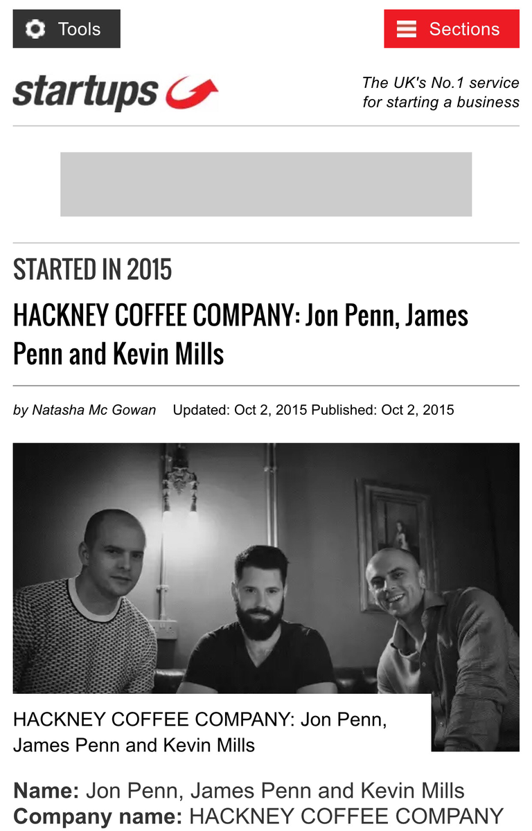 thehackneyco's tweet photo. Great article on #hackneycoffeeco http://t.co/134XPxFLg3 #coffee @startupstowers http://t.co/nSAvwBaB7O