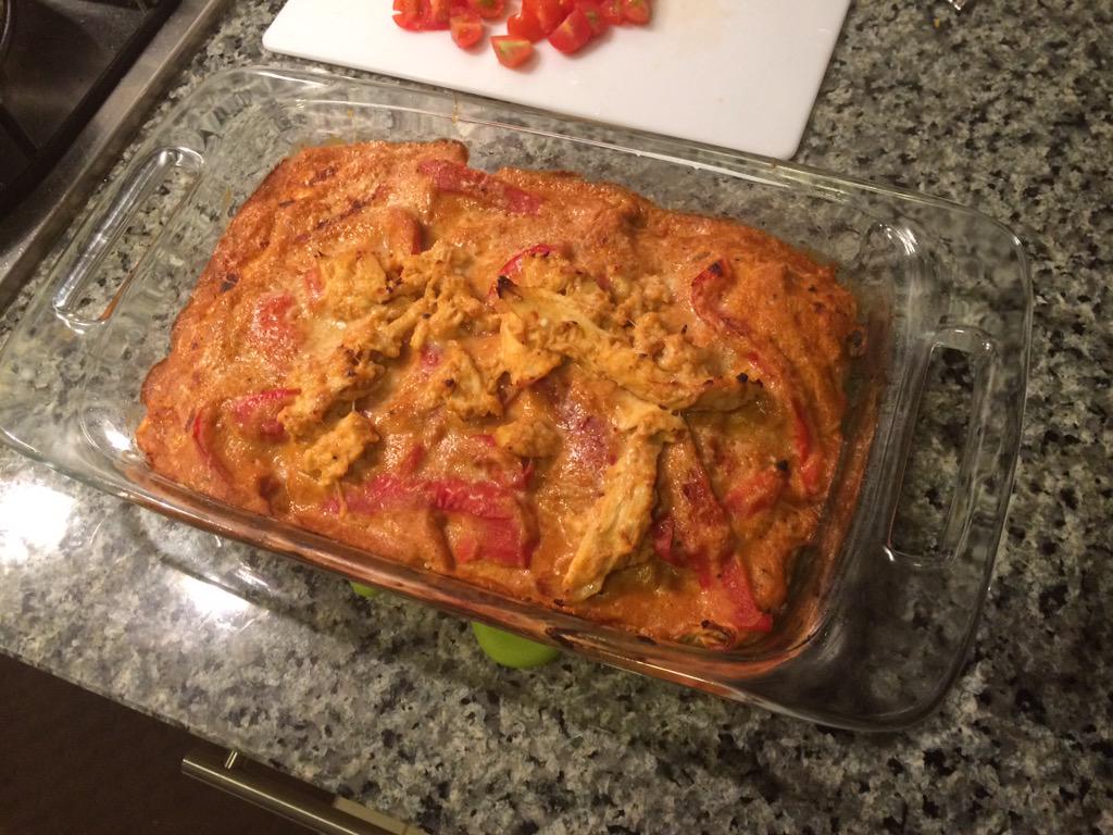 melissadzier's tweet image. #Paleo pumpkin and red pepper chicken enchiladas in the oven! Lots of work, but so good! #TGIF #ThisIsHowIParty