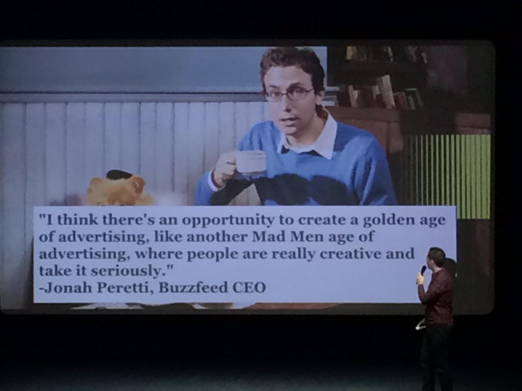 projectgroupsrl's tweet photo. Il fondatore di @BuzzFeed ci dà delle dritte sulla #pubblicità #PWES6 #pgpresente http://t.co/QYs9Z2jFuf