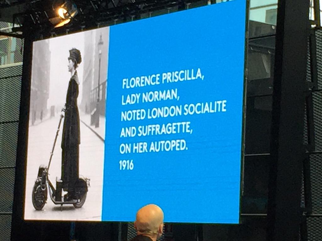 pocket_gopher's tweet photo. @jaytiesse giro sempre in monopattino, fiero di avere una suffragetta socialista tra gli antenati #theshapemilano http://t.co/a5NYl9fyEF