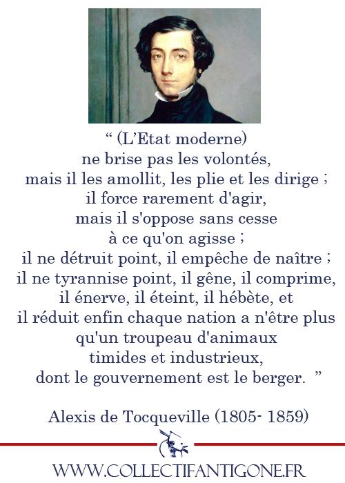 Collec_Antigone's tweet photo. L’État moderne ne brise pas les volontés mais il les amollit..." Tocqueville http://t.co/dNg9sUQHew