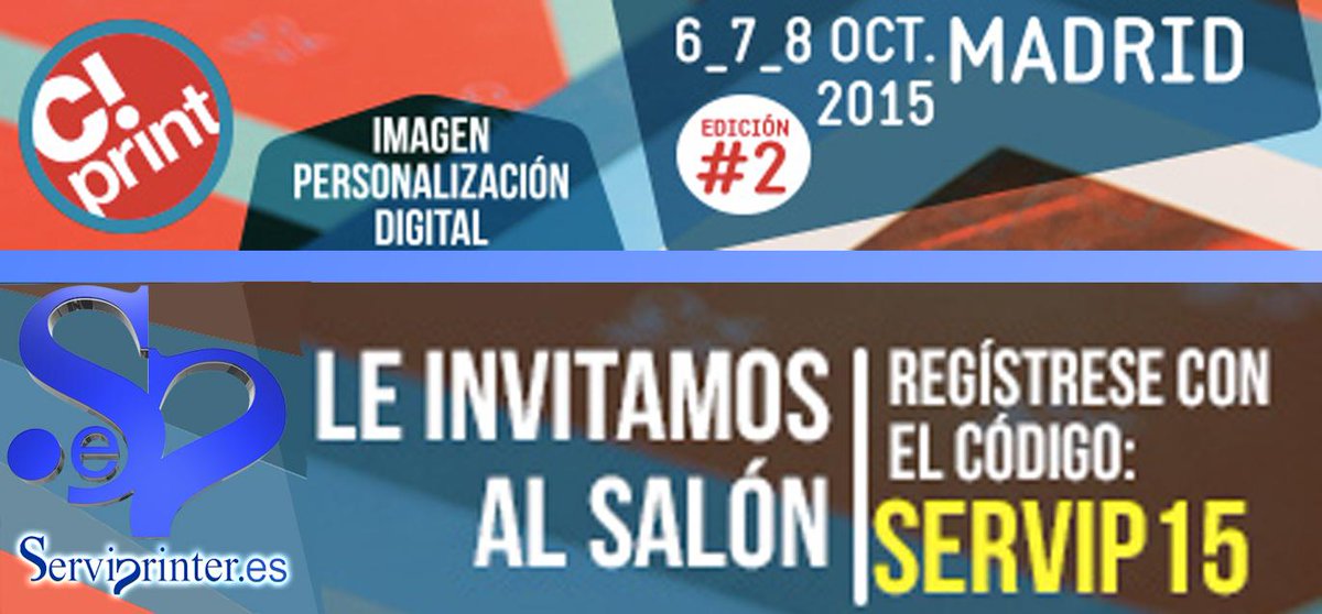 ServiprinterSL's tweet photo. Todavía estas a tiempo regístrate y ven a vernos al #standD30 en @CPrint_Madrid , descubre nuestras ofertas. http://t.co/YQ0Vq2cT8Q