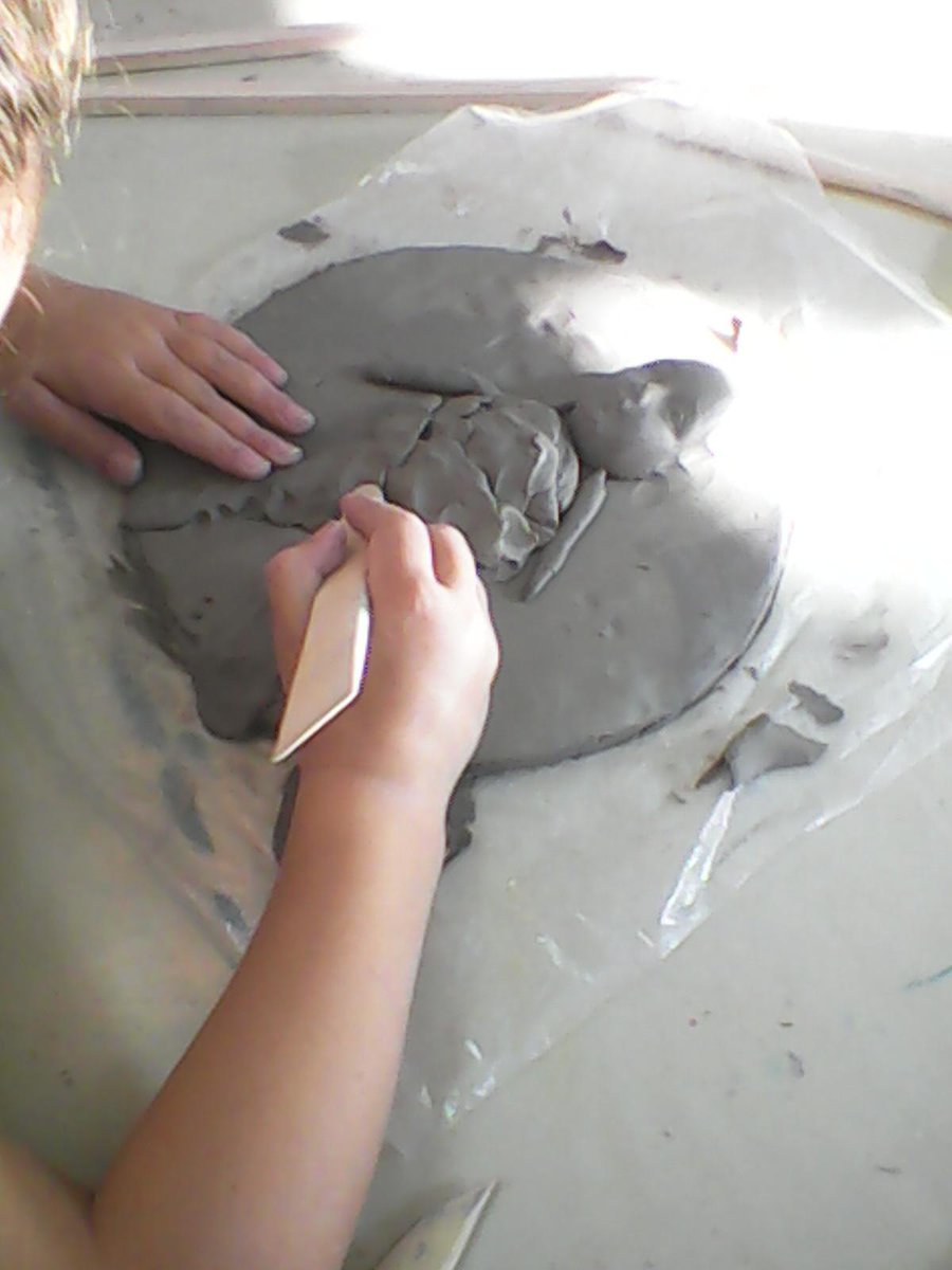 l'atelier des poussins hier après-midi avec Kéré Dali à Pool d'art:)