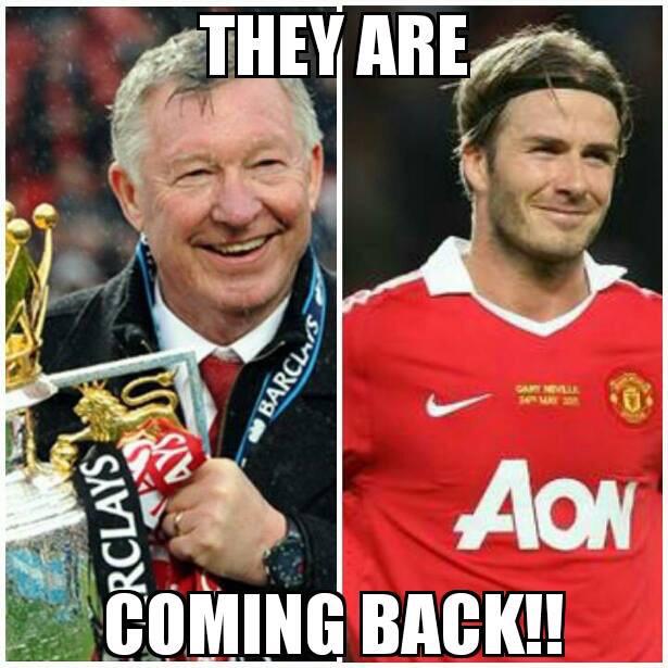 TotallyMUFC's tweet image. Sir Alex and Beckham are returning to Old Trafford for a charity game 

Sir Alex Ferguson will manage GB v ROW