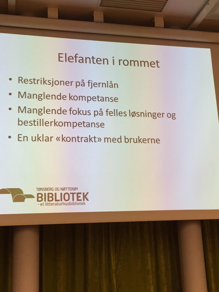 ellherm's tweet photo. @toneem om elefanten i fjernlånsrommet #fjernlån15 http://t.co/C5taub1moY